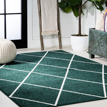 Cole Minimalist Diamond Trellis Area Rug